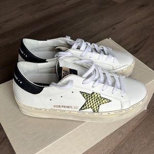 Golden Goose Size 37 White Sneakers - Iridescent Star